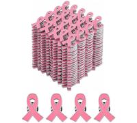 KACZUS 200 Pins Octobre Rose, Broche Ruban Rose Sensibilisation Cancer du Sein en Métal avec Fermoir Papillon, Idéal pour Distribution Lors d'Événements de Charité et Marches de Soutien