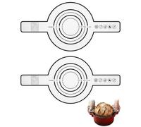 KACZUS Lot de 2 Tapis de Cuisson en Silicone pour Cocotte, Élingue à Pain avec Longues Poignées, Antiadhésif Réutilisable pour Transférer la Pâte à Pain sans Se Brûler