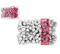 KADADSA Lot de 100 petites roses artificielles mélangées roses en papier de mûrier 15-18 mm pour mariage, scrapbooking (couleur rose 02)