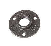 Kadagg Bride de Sol filetée 3/4" Raccords de tuyaux en Fer Montage Mural Noir Argent