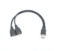 Kadagg Câble répartiteur USB en Y mâle vers Femelle câble d'extension de Tableau de Bord de Voiture Cordon de synchronisation USB Cordon de données USB Polyvalent