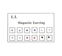 Kadagg Lot de 12 Boucles d'oreilles magnétiques en Cristal pour Nez lèvres labret Faux Piercing 3 mm