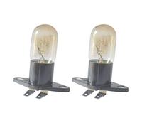 Kadagg Lot de 2 Ampoules de Rechange pour Four à Micro-Ondes et réfrigérateur 20 W 2 A 250 V avec Base, Accessoires de Cuisine en Verre et Plastique