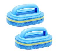 Kadagg Lot de 2 brosses pour Cuisine Salle de Bain et Toilettes avec éponge et Manche pour Un Nettoyage Facile de la céramique