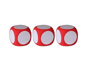 Kadagg Lot de 3 dés effaçables à Sec Multi-usages colorés pour écrire sur des Blocs effaçables à Sec, Tableaux Blancs, dés, Cubes pour Chiffres