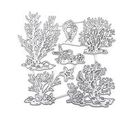 Kadagg Matrices de Découpe en Acier au Carbone de Paysage de Corail de Plage Scrapbooking Album Photo gaufrage de Cartes en Papier Faisant Un Pochoir Décorer en Acier au Carbone