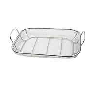 Kadagg Panier de Gril en Acier Inoxydable Barbecue Grill Panier de légumes Panier de vidange carré Panier à Frire-Ustensiles de Cuisine d'extérieur en Acier Inoxydable