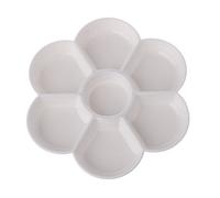 Kadagg pour Creative 7 Trous Plateau de Peinture Palette Forme de Fleur en Plastique pour Huile Acrylique Aquarelle Artisanat Art Peinture Palette W Plastique