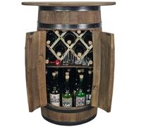kadamahu Tonneau aménagé à Double battant, Extension 62 cm, Porte-flacons | Deux niveaux pour 40 bouteilles de vin 0,75 l; portes à quatre charnières et aimant, place pour verre à cognac et calvados