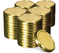 KADAX Lot de 50 couvercles Twist-Off Ø100 mm - Couvercles de Rechange en métal pour bocaux 2,5-5L - Fermeture hermétique pour conserves, cornichons & Fermentation