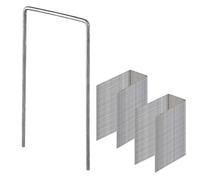 KADAX Ancrage au Sol en Acier, Lot de Piquets d'ancrage en Forme de U, Agrafes de Jardin, Piquets de Fixation, Toison De Mauvaises Herbes (100, 7,5 x 15 cm)