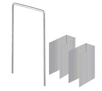 KADAX Ancrage au Sol en Acier, Lot de Piquets d'ancrage en Forme de U, Agrafes de Jardin, Piquets de Fixation, Toison De Mauvaises Herbes (50, 6 x 12 cm)