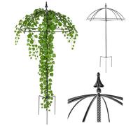 KADAX Arche à rosiers en acier revêtu par pulvérisation, design parasol, arche de jardin, arche de jardin, plantes grimpantes, treillis, aide à roses, décoration de jardin (H : 190,5 cm)