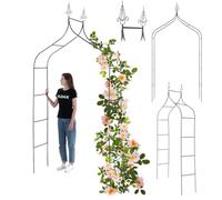 KADAX Arche de jardin pour plantes grimpantes - Arche robuste - Arche à rosiers - Treillis en fer - Pergola résistante aux intempéries - Treillis (fer)