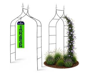 KADAX Arche de jardin pour plantes grimpantes - Arche robuste - Arche à rosiers - Treillis en fer - Pergola résistante aux intempéries - Treillis (fer)