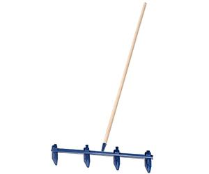 KADAX arracheur de sillons avec Lames en Acier, arracheur de rangées avec Long Manche en Bois, arracheur de sillons, râteau marqueur pour potagers, semences (Petit)