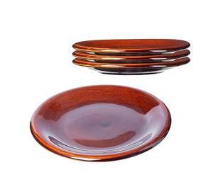 KADAX Assiette à manger, Assiettes en argile avec couche de céramique, Assiettes résistantes au lave-vaisselle, assiettes plates, assiettes de service pour le petit-déjeuner, le gâteau, les desserts