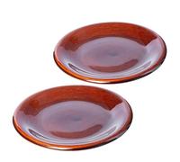 KADAX Assiette, assiette en argile avec couche de céramique, assiettes résistantes au lave-vaisselle, assiettes plates, assiettes de service pour le petit-déjeuner, les gâteaux, les desserts (Petit, 2