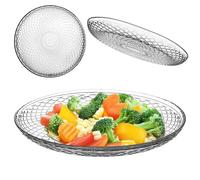 KADAX Assiette en verre de 30 cm, 1 pièce, assiette ronde en verre transparent, grande assiette de service en verre, idéale comme assiette à gâteau, assiette à dessert, assiette plate ou assiette de