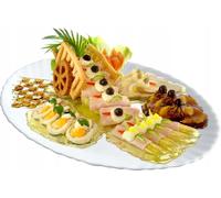 KADAX Assiette en verre trempé, Assiette à viande, Assiette coupée plate, Assiette à viande ovale