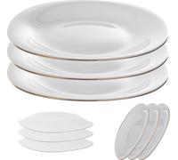 KADAX Assiettes à dessert, Assiette lavable au lave-vaisselle 3 Set, Assiette à gâteau en verre renforcé, Assiette moderne pour le petit déjeuner, Assiette pour le gâteau
