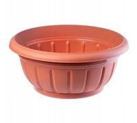 KADAX bac à fleurs rond "Budrio", pot en plastique, bac à fleurs pour l'extérieur, Terakota, 34 cm, 1 pièce