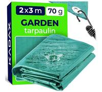 KADAX Bâche de jardin, en tissu, en 4 tailles, stabilisée aux UV, avec œillets, imperméable, polyvalente, pour pollen, meubles de jardin (2 x 3 m)