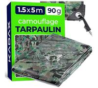 KADAX Bâche de Protection Moro, bâche en Tissu de différentes Tailles, bâche de Protection en matériau Robuste, Couverture résistante avec œillets, bâche pour Piscine (1,5m x 5m)