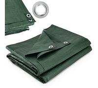 KADAX Bâche Imperméable en Polyéthylène et Polypropylène 90g/m2, Bache de Protection Robuste avec Oeillets en Métal Résistant (Vert, 4 x 5 m)