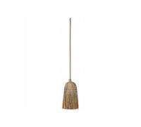 KADAX Balai de paille de riz, balai à long manche en bois, balai fonctionnel en Sorgogras, fouet de sorcière, fouet en paille de riz (L: 140cm) Jaune