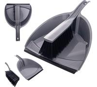 KADAX Balai et pelle à poussière 32 cm Gris