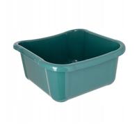 KADAX Bassine à linge rectangulaire, robuste, avec poignées confortables, bac de rangement, bac de nettoyage compact, vert, 12 l