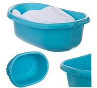 KADAX Bassine de lavage, 12 l, en plastique, polyvalente, pour salle de bain, évier de salle de bain, bleu
