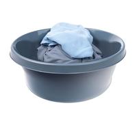 KADAX Bassine de lavage en plastique mat - Rond - Robuste - Pour salle de bain - Polyvalent - Gris foncé - 6 l