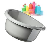 KADAX Bassine en Plastique pour Le Lavage à la Main des Vêtements et de la Vaisselle, Dotée d'une Forme Ronde et de Poignées Ergonomiques (15L, Gris)