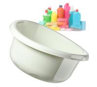 KADAX Bassine en Plastique pour le Lavage à la Main des Vêtements et de la Vaisselle, Dotée d'une Forme Ronde et de Poignées Ergonomiques (3.5L, Crème)