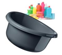 KADAX Bassine en Plastique pour le Lavage à la Main des Vêtements et de la Vaisselle, Dotée d'une Forme Ronde et de Poignées Ergonomiques (2.5L, Anthracite)