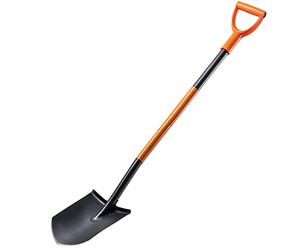 KADAX bêche, L : 125 cm, bêche de Jardinier, Pelle de Jardin avec Manche en Acier, Pelle, Pelle de Tombe, bêche de Tombe pour Jardin, bêche de Plantation, bêche de Jardin avec Manche métallique