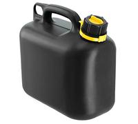 KADAX Bidon de carburant, bidon d'essence avec entonnoir, bidon de réserve pour essence, diesel et autres produits dangereux, bidon en plastique, bidon de rechange, bidon de pulvérisation (6 l noir)