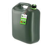 KADAX Bidon de carburant, bidon d'essence avec entonnoir, bidon en plastique, bidon de rechange, jerrican, bidon de réserve pour essence, diesel et autres produits dangereux (vert 24 l)