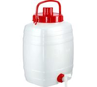 KADAX Bidon d'eau "Asele", Bidon d'eau potable, Réservoir d'eau avec robinet et joint en caoutchouc, blanc, 10L