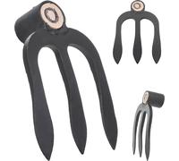 KADAX Bineuse à pommes de terre à 3 dents, Bineuse de jardin en acier forgé, Bineuse à fumier pour le jardinage, Outil de jardinage, Bineuse pour le jardin, sans manche