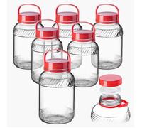 KADAX Bocal Bocal en Verre 5L avec Bouchon et Poignée pour Décaper le Chou Paquet 6pcs