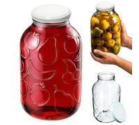 KADAX Bocal en Verre 5 L Ø100 - Couvercle Twist-Off hermétique TO100 - pour cornichons, légumes fermentés, conserves & Fermentation Maison