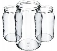 KADAX Bocaux 900 ml, bocaux à couvercle à visser, utilisables comme bocaux à confiture, bocaux à provisions, bocaux à conserves (8 pièces, sans couvercle)