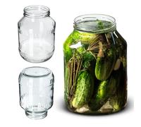 KADAX Bocaux de conservation de 2,5 l avec couvercle à visser fi100 mm (sans couvercle, 1 pièce)