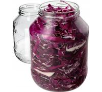 KADAX Bocaux sans couvercle "Albi", Bocal à conserves, Bocaux à conserves, 100 mm, 2.5L, 2 pièces