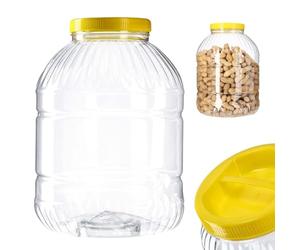 KADAX Boîte de conservation avec couvercle, récipient de stockage en plastique, bocal de mise en conserve avec poignée, contenant en plastique pour aliments, boîte de rangement cuisine organisateur