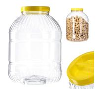 KADAX Boîte de conservation en plastique avec couvercle, récipient de conservation avec poignée, récipient en plastique pour aliments, boîte de rangement de cuisine (rond, 8 l)
