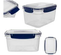 KADAX Boîte de conservation hermétique en plastique sans BPA avec couvercle 2,5 l Transparent